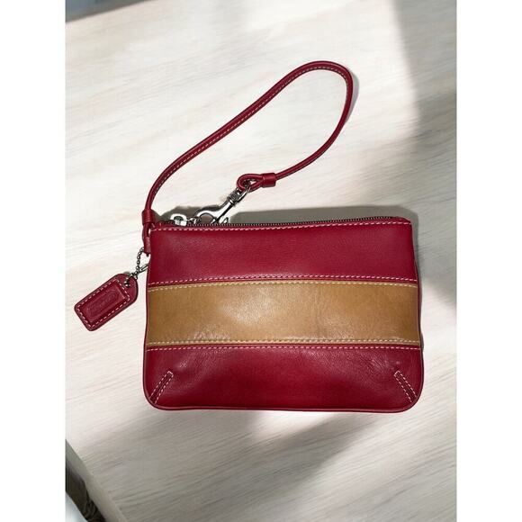 Vintage Coach 9348 Leather Rugby Stripe Tote Bag & Skinny Wristlet - Picture 6 of 15